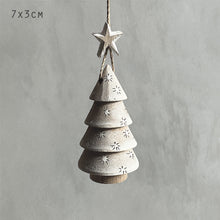Load image into Gallery viewer, East of India Wooden Hanging/Standing Christmas Tree Decorations