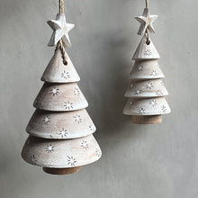 Load image into Gallery viewer, East of India Wooden Hanging/Standing Christmas Tree Decorations