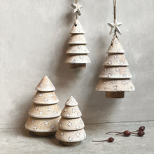 Load image into Gallery viewer, East of India Wooden Hanging/Standing Christmas Tree Decorations
