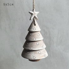 Load image into Gallery viewer, East of India Wooden Hanging/Standing Christmas Tree Decorations