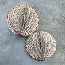 Load image into Gallery viewer, Pair of Newspaper Print Baubles