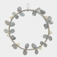 Load image into Gallery viewer, East of India Metal Wreath with Leaves and Berries