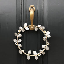 Load image into Gallery viewer, East of India Metal Wreath with Leaves and Berries
