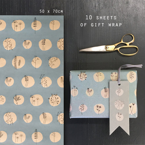 East of India Hedgerow Gift Wrap Folded Sheet
