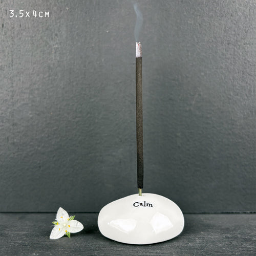 East of India Porcelain Incense Holder 'Calm'
