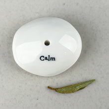 Load image into Gallery viewer, East of India Porcelain Incense Holder &#39;Calm&#39;