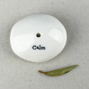 East of India Porcelain Incense Holder 'Calm'