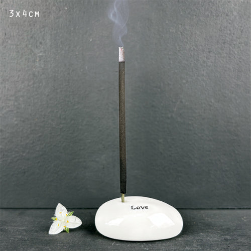 East of India Porcelain Incense Holder 'Love'