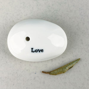 East of India Porcelain Incense Holder 'Love'