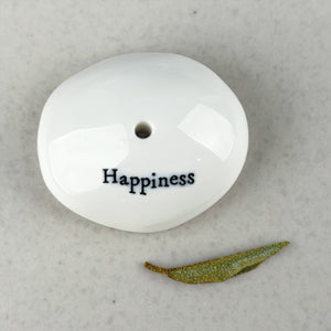 East of India Porcelain Incense Holder 'Happiness'