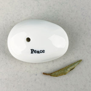 East of India Porcelain Incense Holder 'Peace'