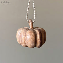 Load image into Gallery viewer, East of India Wooden Pumpkin Decorations
