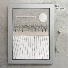Load image into Gallery viewer, East of India Large Embroidered Picture 'Distance never separates hearts that really care'.