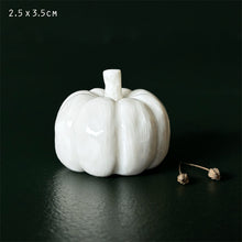 Load image into Gallery viewer, East of India White Porcelain Pumpkin Decorations