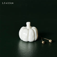 Load image into Gallery viewer, East of India White Porcelain Pumpkin Decorations