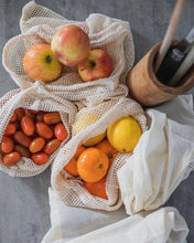 Load image into Gallery viewer, Medium Net Organic Cotton Grocery Bag