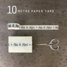 Load image into Gallery viewer, East of India Paper Tape Mr and Mrs Newspaper Style