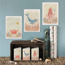 Load image into Gallery viewer, East of India Under the Dea Wall Print - Cute Characters Nursery
