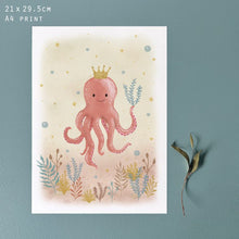 Load image into Gallery viewer, East of India Under the Dea Wall Print - Cute Characters Nursery