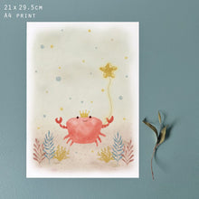 Load image into Gallery viewer, East of India Under the Dea Wall Print - Cute Characters Nursery