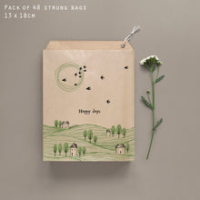Load image into Gallery viewer, East of India Small Brown Paper Kraft Bags 'Happy Days'