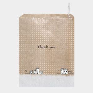 East of India Brown Paper Kraft Bags 'Thank You'