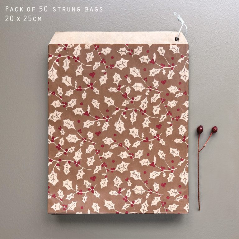 East of India Brown Paper Kraft Bags Holly