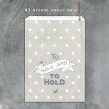 Load image into Gallery viewer, East of India Grey Paper Kraft Bags &#39;To Have and to hold&#39;
