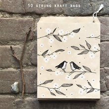 Load image into Gallery viewer, East of India Brown Paper Kraft Bags &#39;Birds and Blossom&#39;