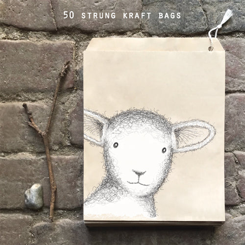 East of India Brown Paper Kraft Bags 'Sheep'