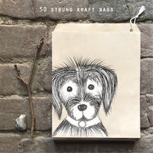 Load image into Gallery viewer, East of India Brown Paper Kraft Bags &#39;Dog&#39;