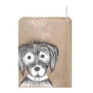 East of India Brown Paper Kraft Bags 'Dog'