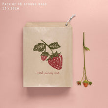 Load image into Gallery viewer, East of India Small Brown Paper Kraft Bags 'Thank you berry much'