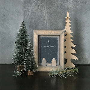 East of India Angel Wooden Box Frame - Jesus, Mary and Joseph
