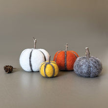Load image into Gallery viewer, East of India Needle Felt Pumpkin Decorations Eco