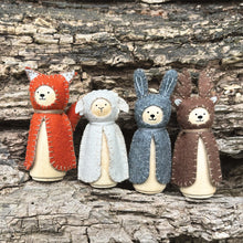 Load image into Gallery viewer, East of India Felt Woodland Animal Sheep Bunny Cat Fox etc