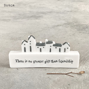 East of India Porcelain Street Scene in a Box 'There is no greater gift than friendship'