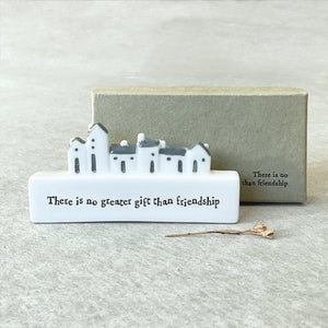 East of India Porcelain Street Scene in a Box 'There is no greater gift than friendship'