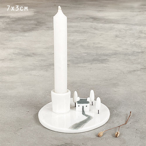 East of India Porcelain Candle Holder 'Garden Path' in Gift Box