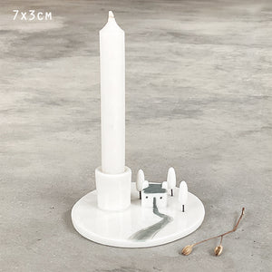 East of India Porcelain Candle Holder 'Garden Path' in Gift Box