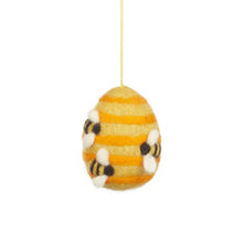 Load image into Gallery viewer, Handmade Hanging Busy Beehive Needle Felt Decoration Fairtrade Eco