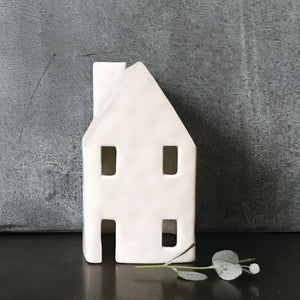 East of India Porcelain House Tea Light Holder