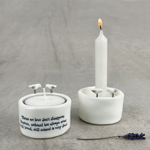 Load image into Gallery viewer, East of India Candle/Tea light holder &#39;Those we love don&#39;t disappear .......