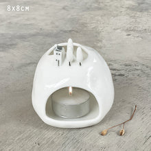 Load image into Gallery viewer, East of India Porcelain Lakeside Tea Light Holder in Gift Box