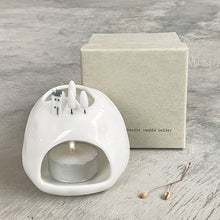 Load image into Gallery viewer, East of India Porcelain Lakeside Tea Light Holder in Gift Box