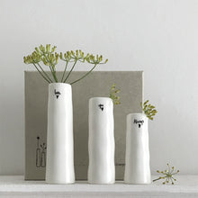 Load image into Gallery viewer, East of India Porcelain Trio of Bud Vases &#39;Love you always&#39;