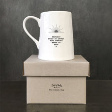 Load image into Gallery viewer, East of India Porcelain Tankard Style Mug - &#39;Distance means so little when someone means so much&#39;