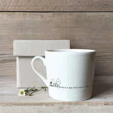 Load image into Gallery viewer, East of India Porcelain Mug &#39;Tea is a warm little hug in a mug&#39;