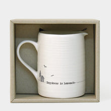 Load image into Gallery viewer, East of India Porcelain Mini Jug in Gift Box - &#39;Happiness is Homemade&#39;