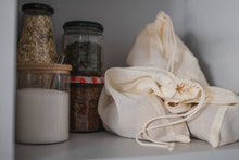 Load image into Gallery viewer, GOTS Organic Cotton Produce Bag 12"x15" – Reusable Drawstring